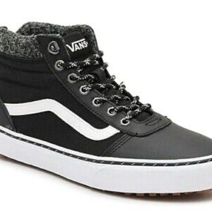Vans Black and White High-Top Sneakers